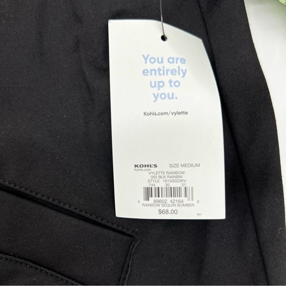 Vylette Rainbow Sequin Bomber Jacket – Size M‎ – NWT – Kohl’s – $68 MSRP - Picture 6 of 12